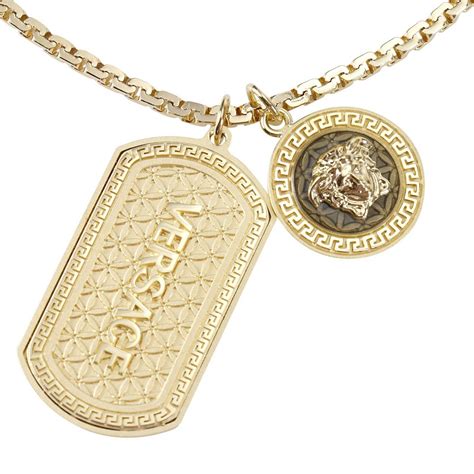 collana oro uomo versace|VERSACE.